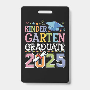 Kindergarten Graduate 2025 Graduation School ID Badge