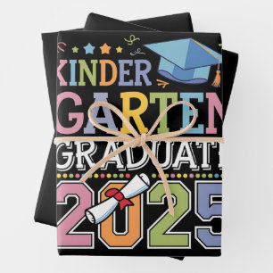 Kindergarten Graduate 2025 Graduation School Wrapping Paper Sheet