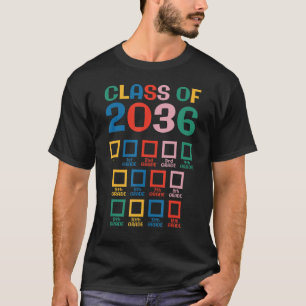Kindergarten Graduate Checklist Class Of 2036 Grow T-Shirt