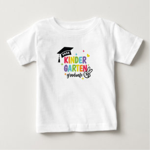 KinderGarten Graduate Colourful Typography Baby T-Shirt