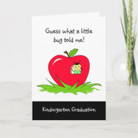 Kindergarten Graduate Red Apple Congratulations