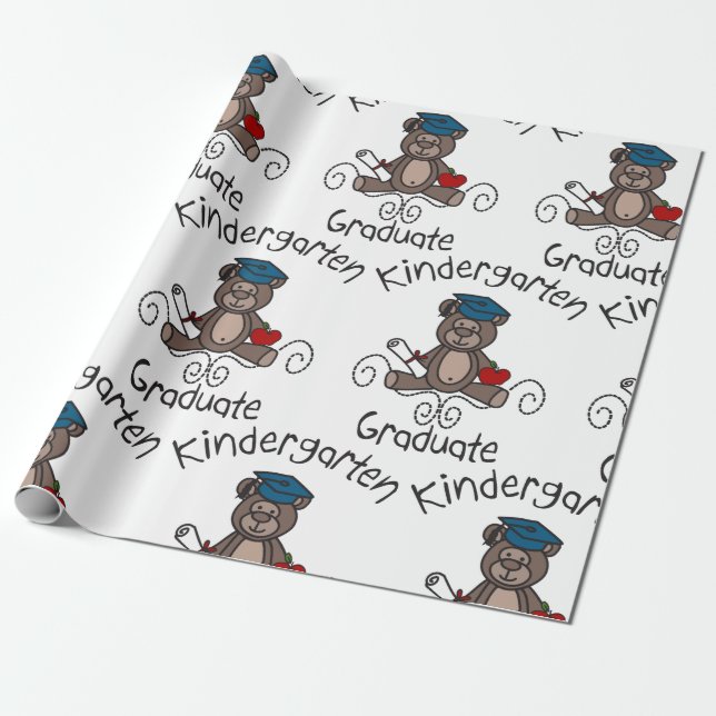 Kindergarten Graduate Wrapping Paper (Unrolled)