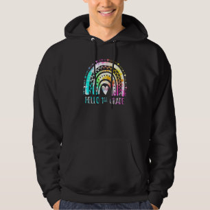 Kindergarten Graduated Hello 1st Grade Tie Dye Rai Hoodie