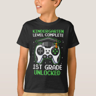 Kindergarten Graduation 1st Grade Unlocked Gamer B T-Shirt