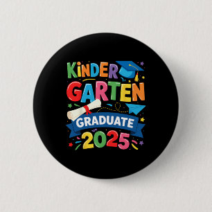 Kindergarten Graduation 2025 Graduate Kids Boys Gi 6 Cm Round Badge