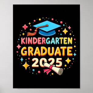 Kindergarten Graduation 2025 Graduate Kids Boys Gi Poster