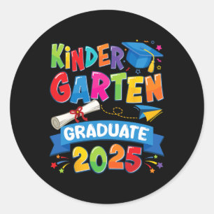 Kindergarten Graduation 2025 Pre-k Graduate Kids B Classic Round Sticker