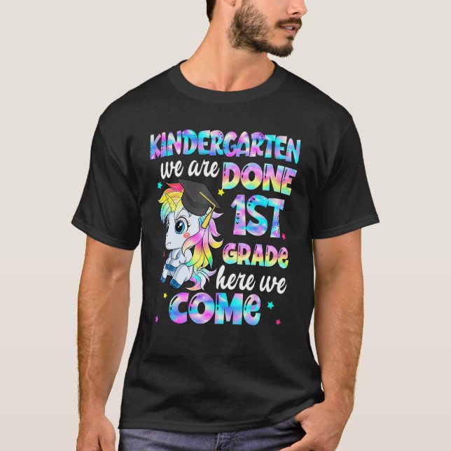 Kindergarten Graduation Back To School Magical Uni T-Shirt (Front)
