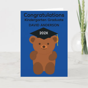 Kindergarten Graduation Bear #1 Card