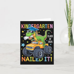 Kindergarten Graduation Cl Of 2025 Graduate Dinosa Card