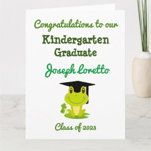 Kindergarten Graduation Congratulations Froggy Card