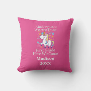 Kindergarten Graduation First Grade Unicorn Gift T Cushion