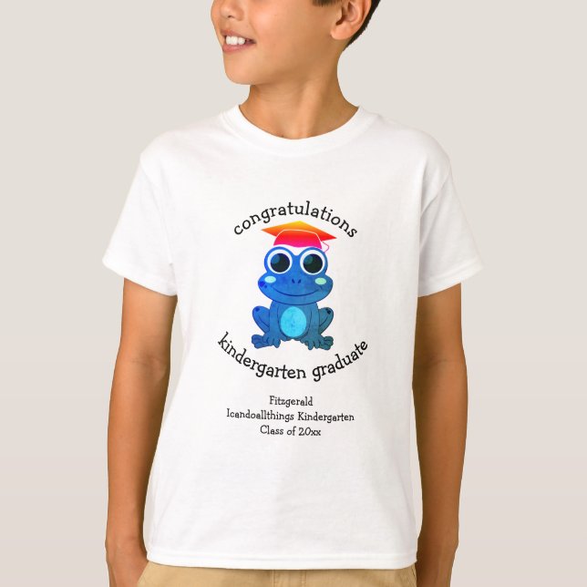 Kindergarten Graduation Frog T-Shirt (Front)