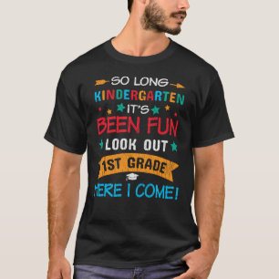 Kindergarten Graduation Hello 1st Grade Kids Gift T-Shirt