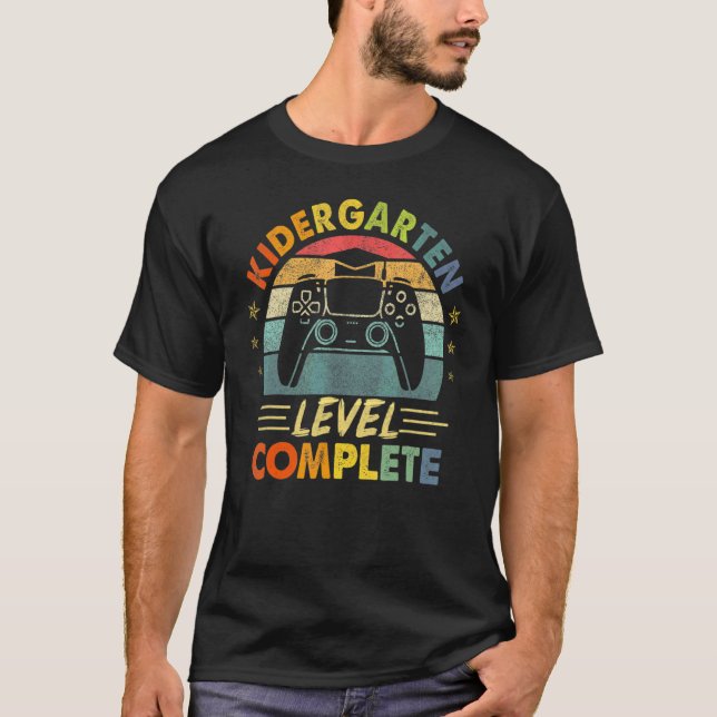 Kindergarten Graduation  Level Complete Video Game T-Shirt (Front)
