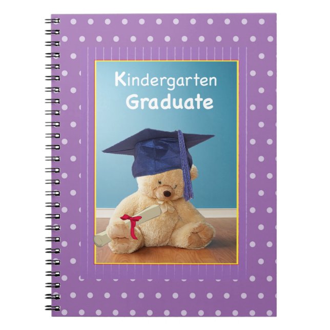 Kindergarten Graduation Teddy Bear Notebook (Front)