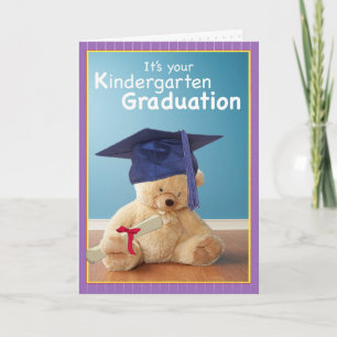 Kindergarten Graduation Teddy Card