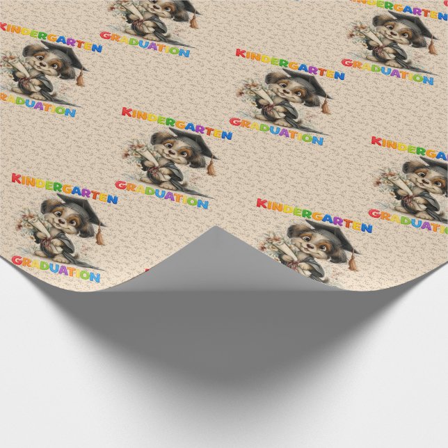 Kindergarten Graduation Wrapping Paper (Corner)