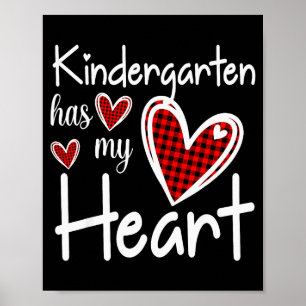 Kindergarten Has My Heart Buffalo Print Teacher Va