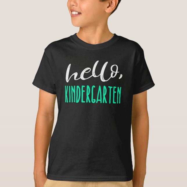 Kindergarten Hello  Light Cute Funny Pre K T-Shirt (Front)