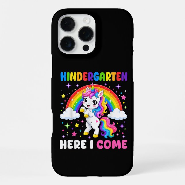  Kindergarten Here I Come Unicorn Back to School iPhone Case (Back)