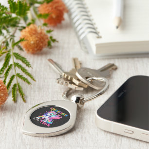 Kindergarten Here I Come Unicorn Back to School Key Ring