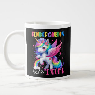 Kindergarten Here I Come Unicorn Back to School Large Coffee Mug