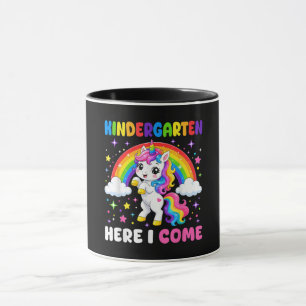 Kindergarten Here I Come Unicorn Back to School Mug