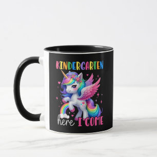 Kindergarten Here I Come Unicorn Back to School Mug