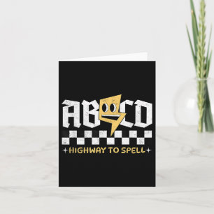 Kindergarten Highway To Spell Cute Back To School  Card