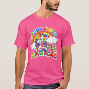 Kindergarten Is Magical Dabbing Unicorn Back To Sc T-Shirt