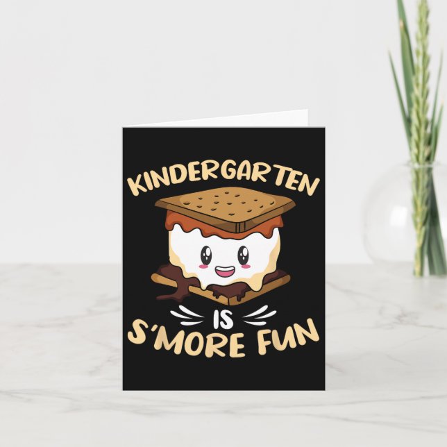 Kindergarten Is S'more Fun Toddler Camping Smores  Card (Front)