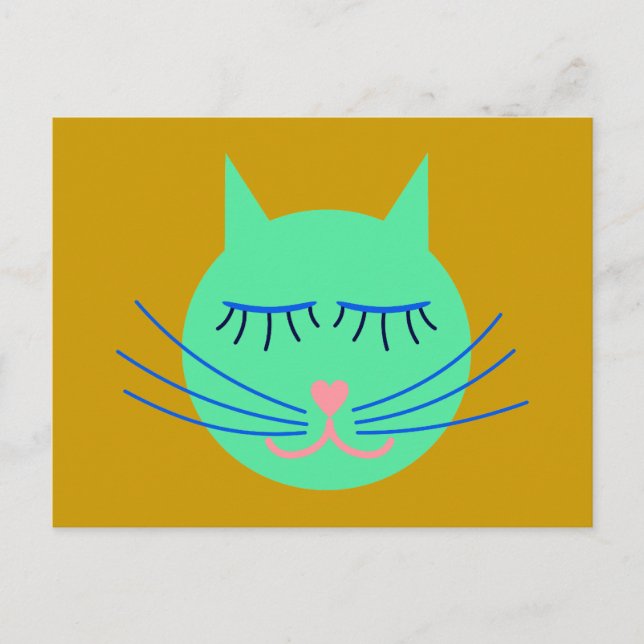 Kindergarten Katze cat Postcard (Front)