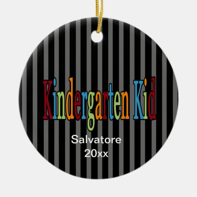 Kindergarten Kid Christmas Ornament (Front)