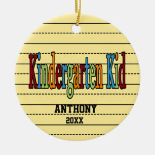 Kindergarten Kid Christmas Ornament