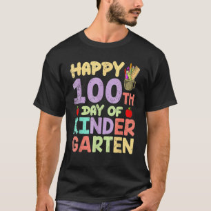 Kindergarten Kids 100th Day Happy 100 Days Of Scho T-Shirt