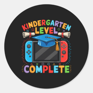 Kindergarten Level Complete Cl Of 2025 Graduation Classic Round Sticker