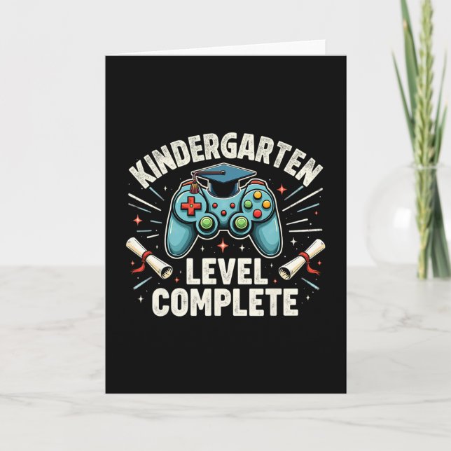 Kindergarten Level Complete Funny Graduation 2025  Card (Front)