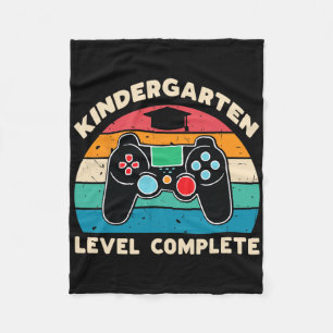 Kindergarten Level Complete Gamer Boy Kinder Gradu Fleece Blanket