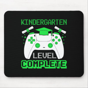 Kindergarten Level Complete Gamer School Graduatio Mouse Mat