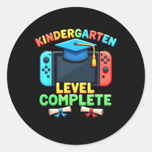 Kindergarten Level Complete Graduation Cl 2025 Gam Classic Round Sticker