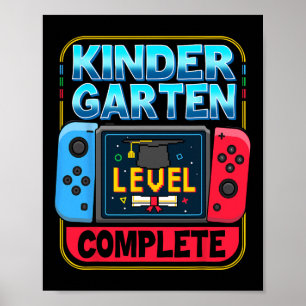 Kindergarten Level Complete Graduation Cl Of 2025 Poster