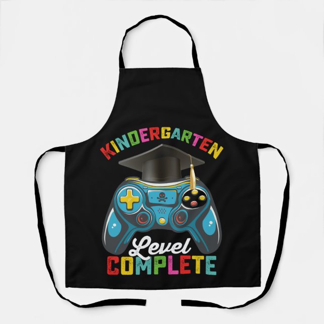 Kindergarten Level Complete Graduation Gaming Apron (Front)