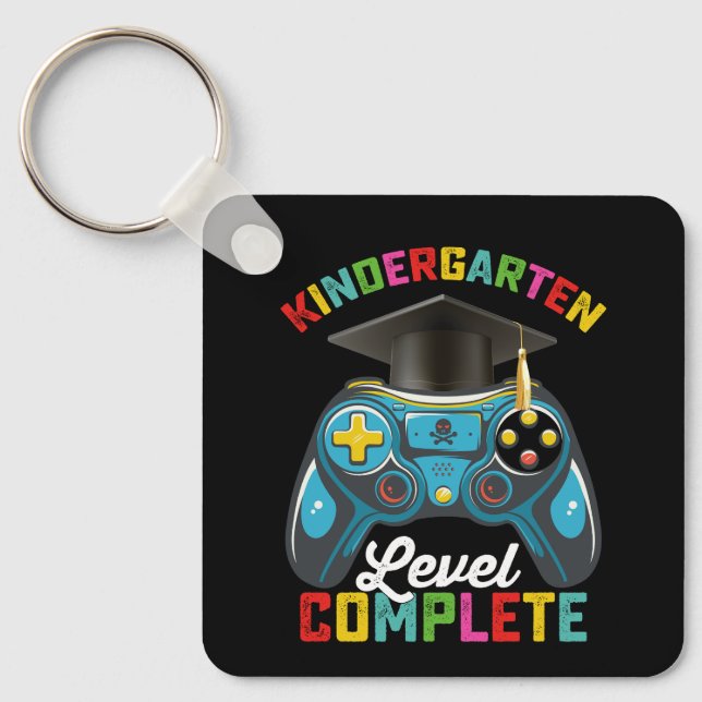 Kindergarten Level Complete Graduation Gaming Key Ring (Front)