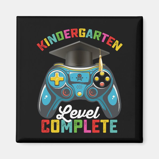 Kindergarten Level Complete Graduation Gaming Magnet (Front)