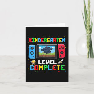 Kindergarten Level Complete Last Day Of School Gra Card