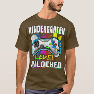 Kindergarten Level Unlocked  Back To School Gamer  T-Shirt