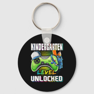 Kindergarten Level Unlocked Video Game Back to Sch Key Ring