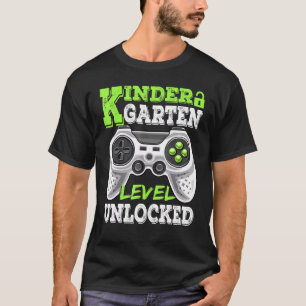 Kindergarten Level Unlocked Video Game Back To Sch T-Shirt