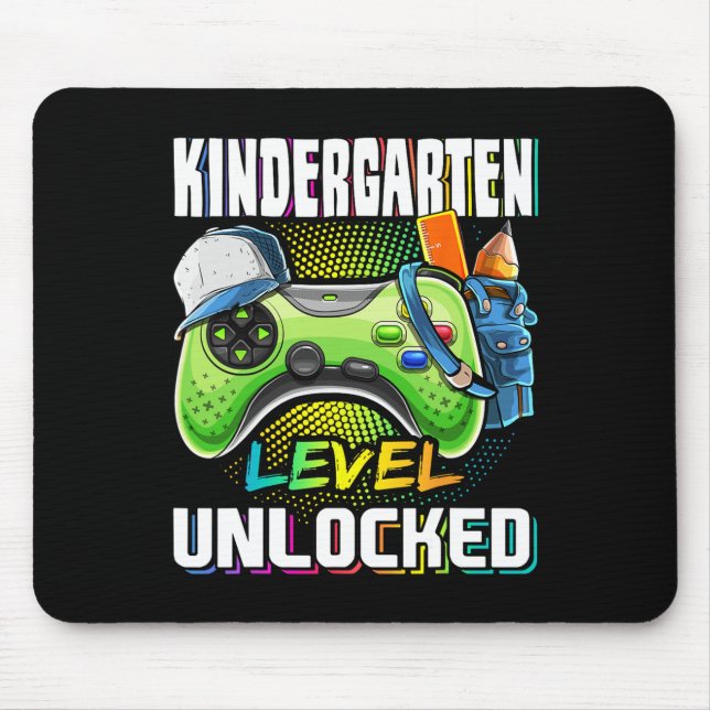 Kindergarten Level Unlocked Video Game Ck To Schoo Mouse Mat (Front)